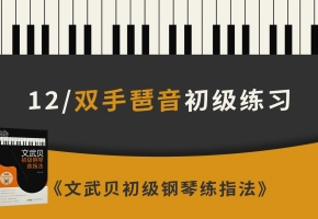 12.双手琶音初级练习（《文武贝初级钢琴练指法》第12条）
